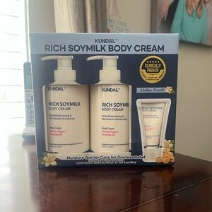 Brand New Kundal Soymilk Body Cream 3 Piece Set